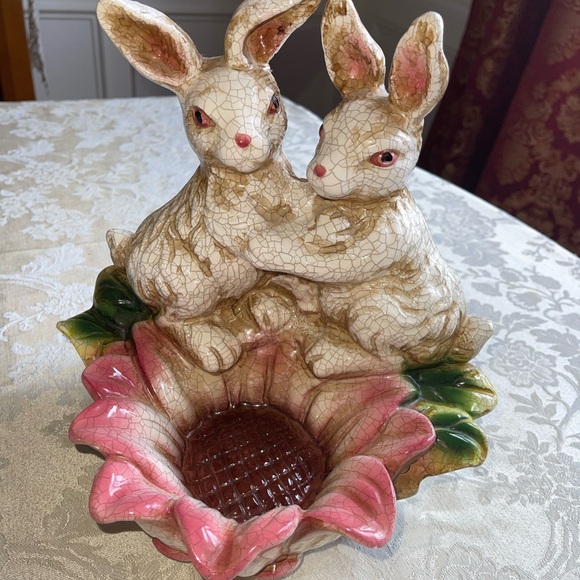 1960s Ceramic Rabbit Statue - Picture 3 of 14